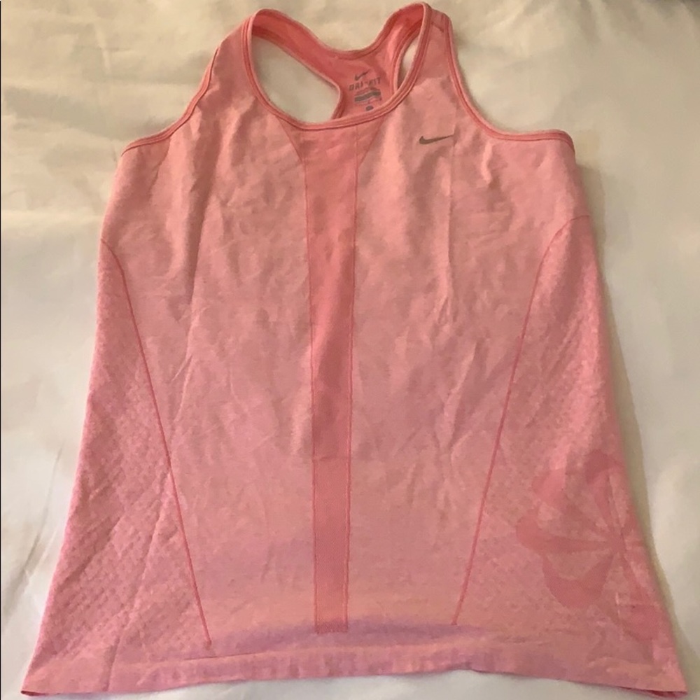 Nike pink dri fit tank L